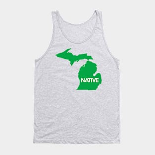 Michigan Native MI Pride Detroit Home Green Tank Top